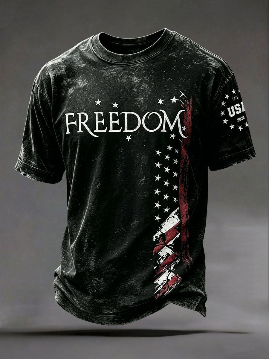 Men's Independence Day Printed Casual t-shirt