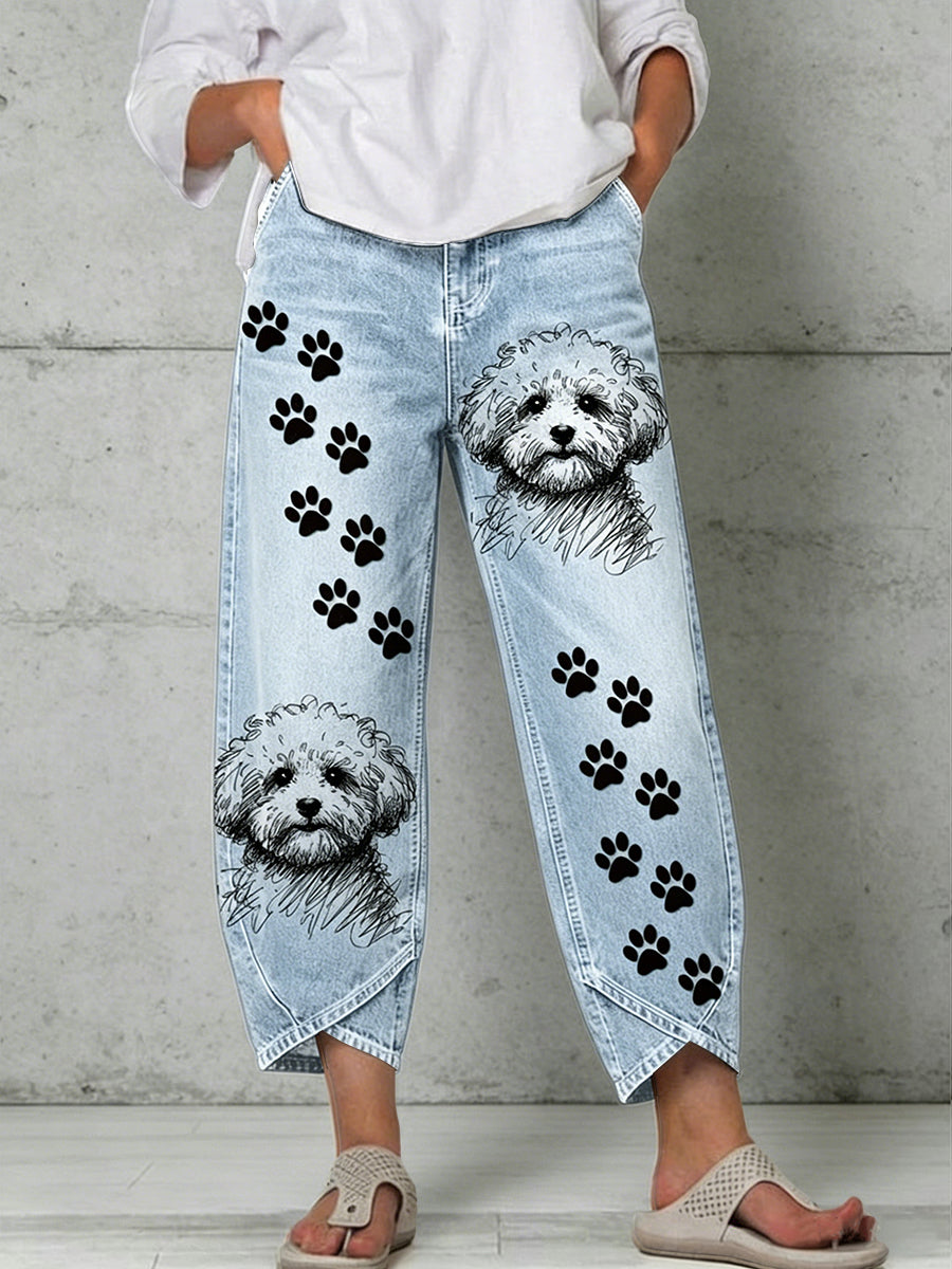 Pantalons pour femme à imprimé animalier