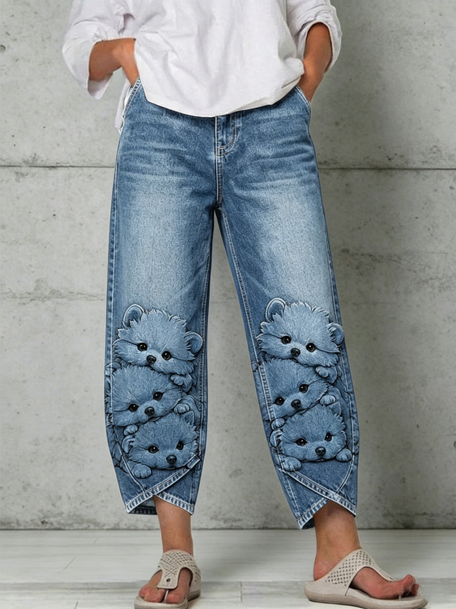 Pantalons pour femme à imprimé animalier