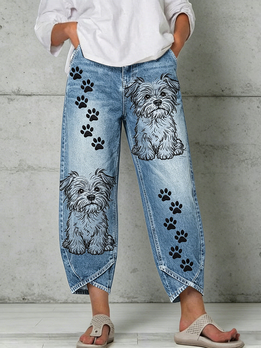 Pantalons pour femme à imprimé animalier