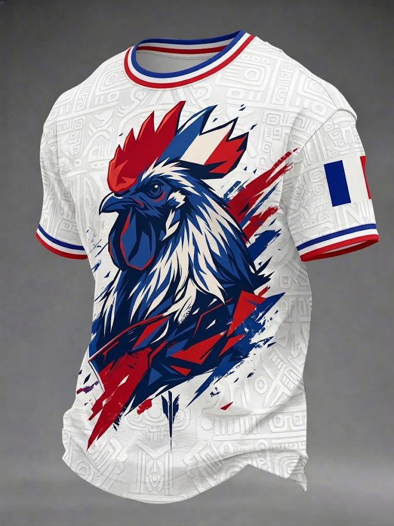 T-shirt imprimé pour hommes, modèle France
