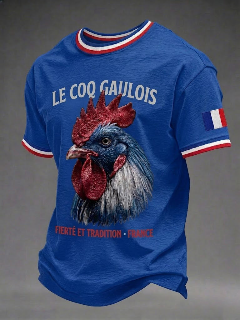 T-shirt imprimé pour hommes, modèle France