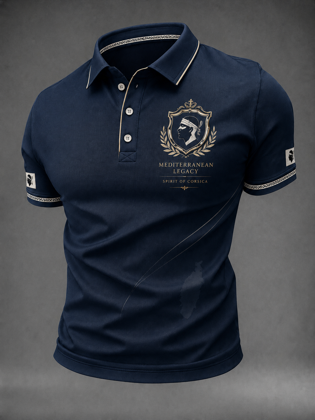 Chemise pour homme à imprimé du drapeau de la Corse