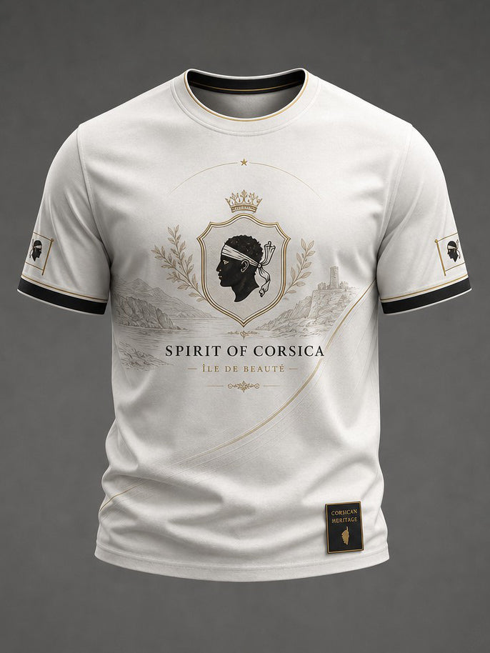 Chemise pour homme à imprimé du drapeau de la Corse