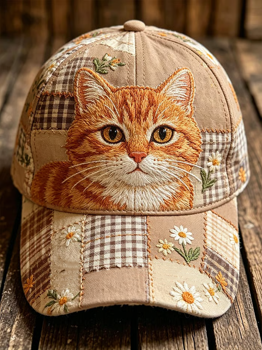 Chapeau unisexe à imprimé chat mignon
