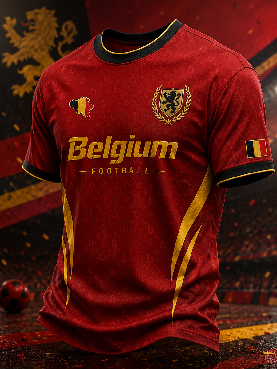 T-shirt à manches courtes pour homme avec imprimé footballistique