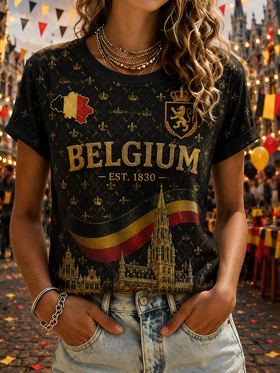T-shirt à manches courtes sur le thème de la Journée nationale de la femme