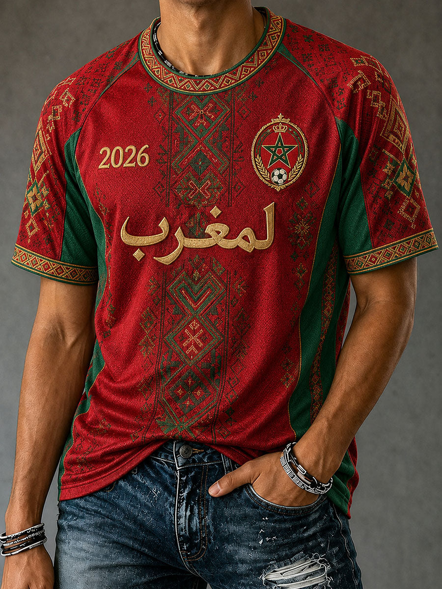 T-shirts de football pour hommes Maroc 2026