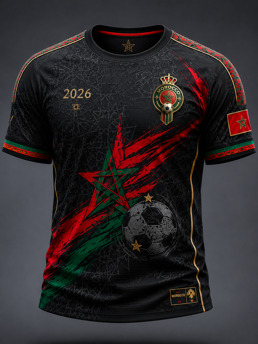 T-shirt manches courtes imprimé MAROC pour homme