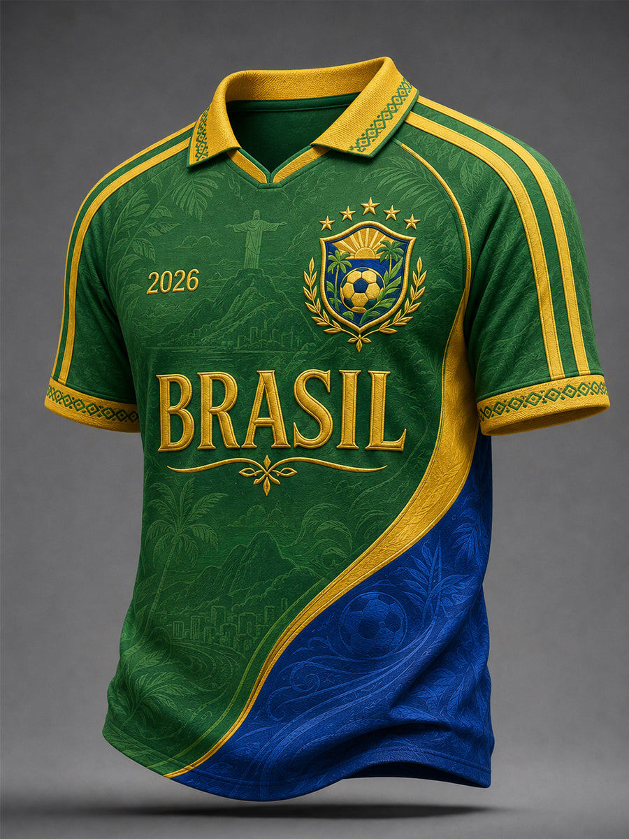 Homme Cadeau Pour Les Fans De Football Imprimer Polo Décontracté