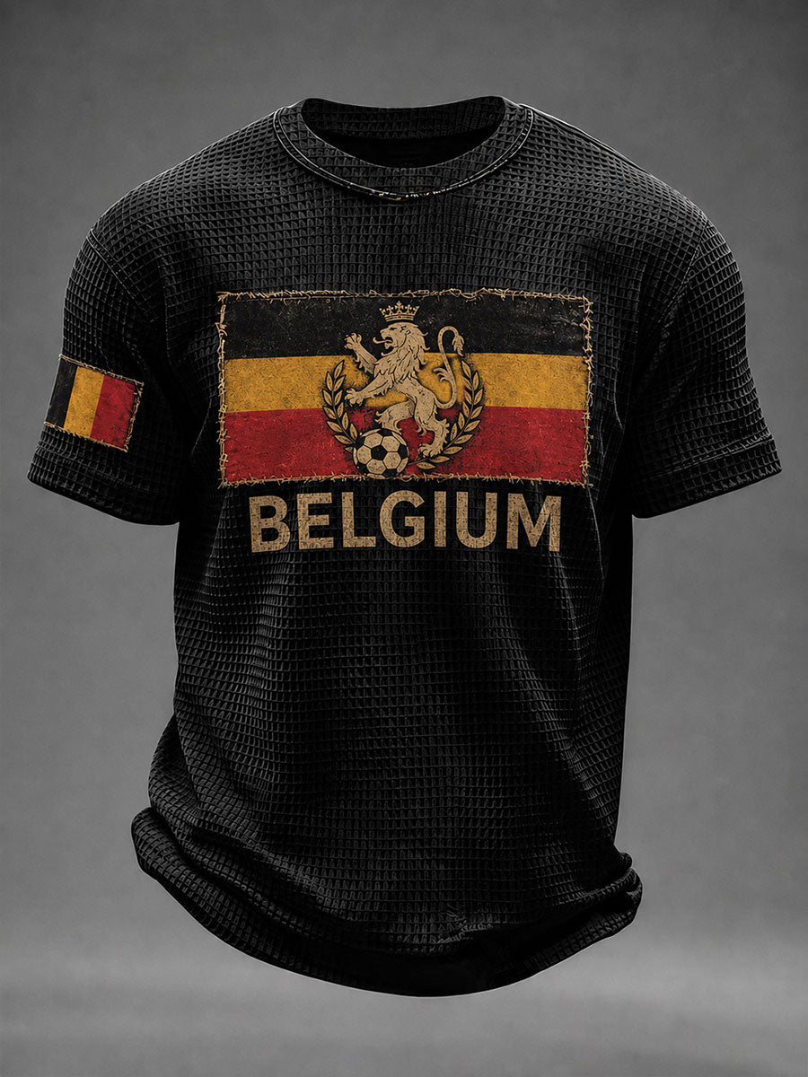 Manches courtes Belgium Football Waffle Homme