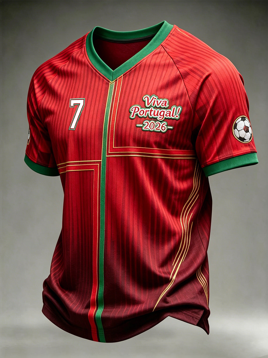 T-shirt de sport décontracté à imprimé végétal pour homme, style football