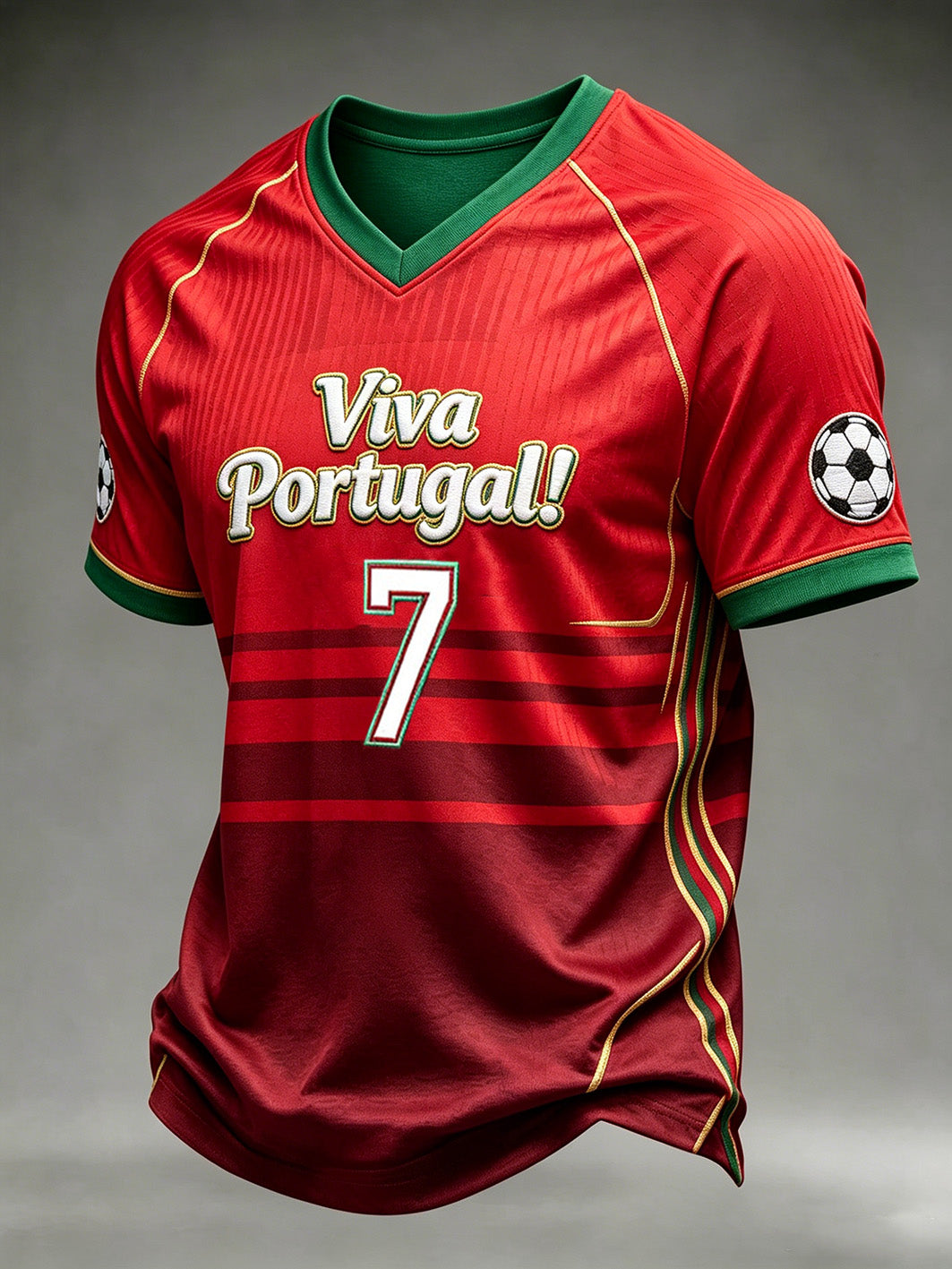 T-shirt de sport décontracté à imprimé végétal pour homme, style football