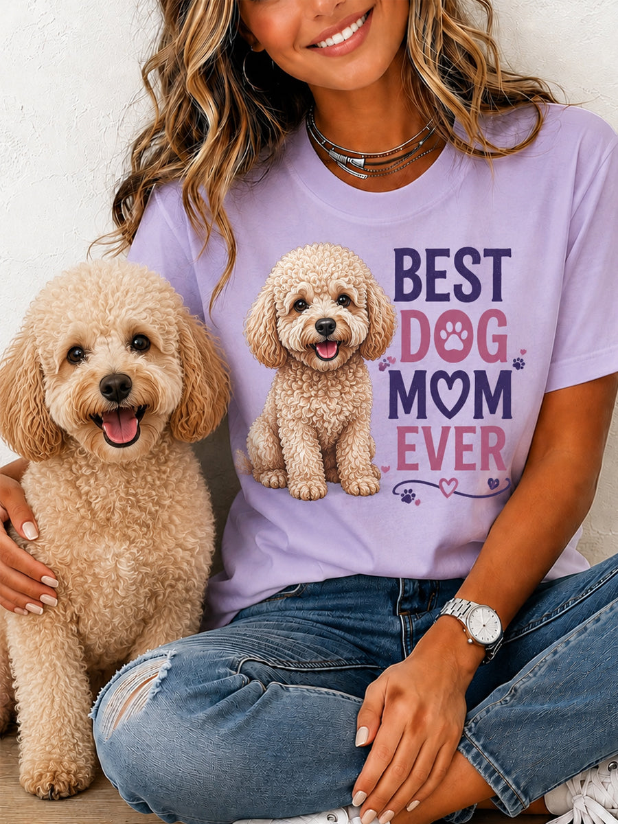 Drôle meilleur chien maman jamais imprimer cadeau pour les amoureux des animaux de compagnie Casual Tee