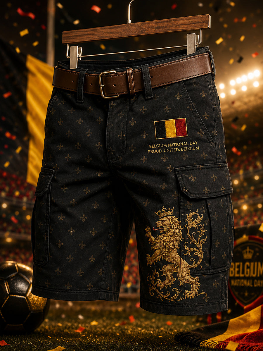 Pantalons cargo courts imprimés sur le thème de la Journée nationale des hommes