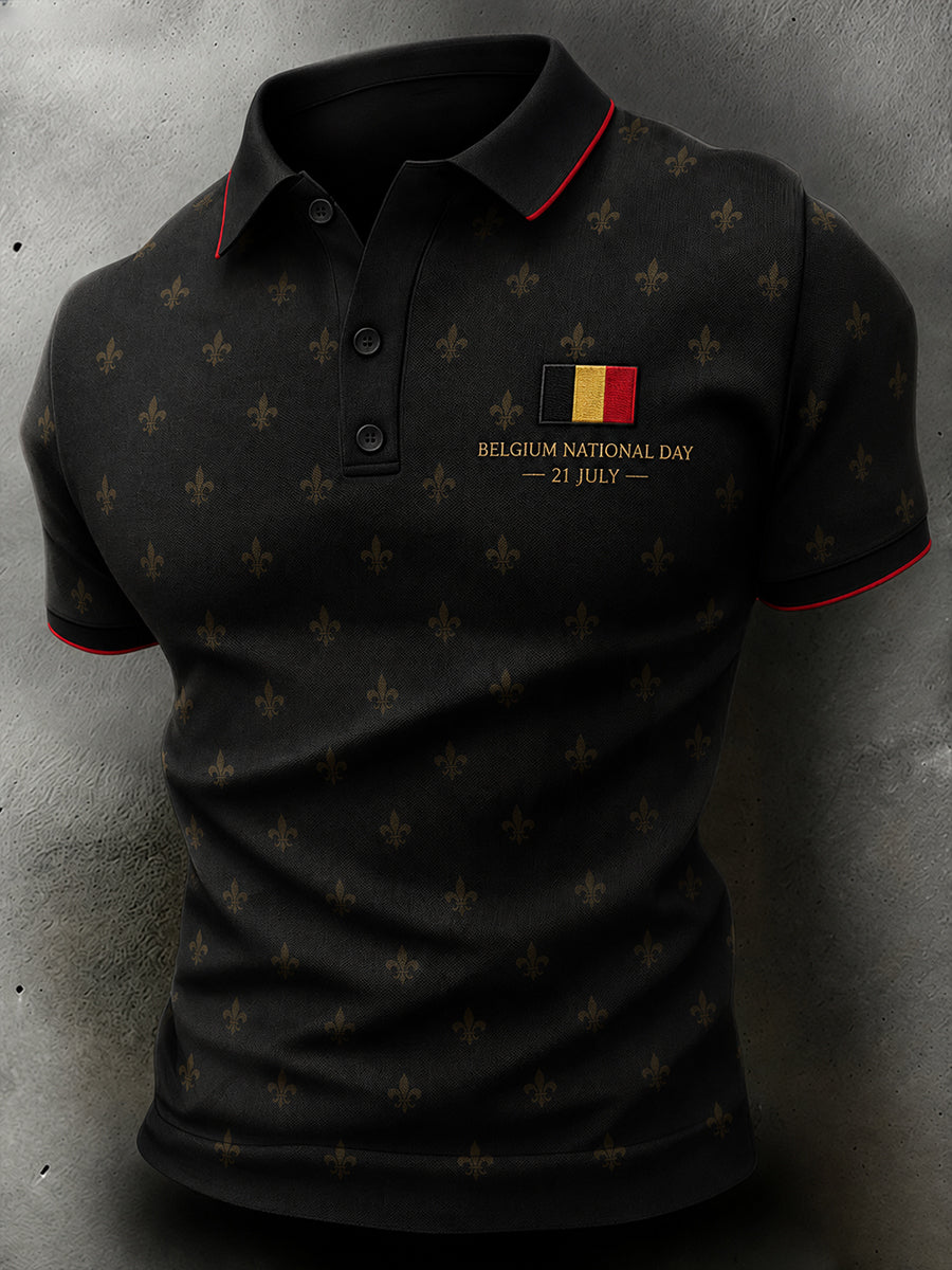 Polo à manches courtes sur le thème de la Journée nationale des hommes