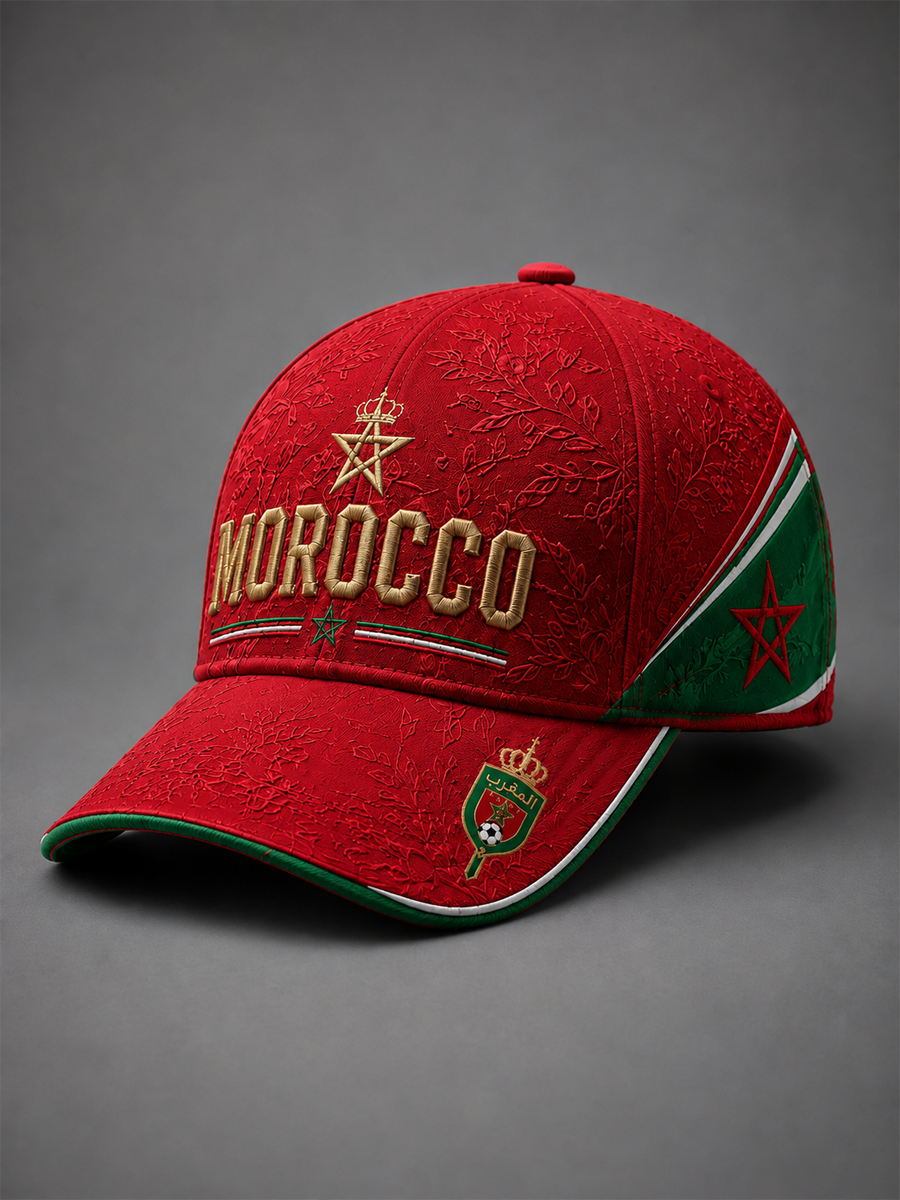 Chapeau unisexe imprimé du football marocain