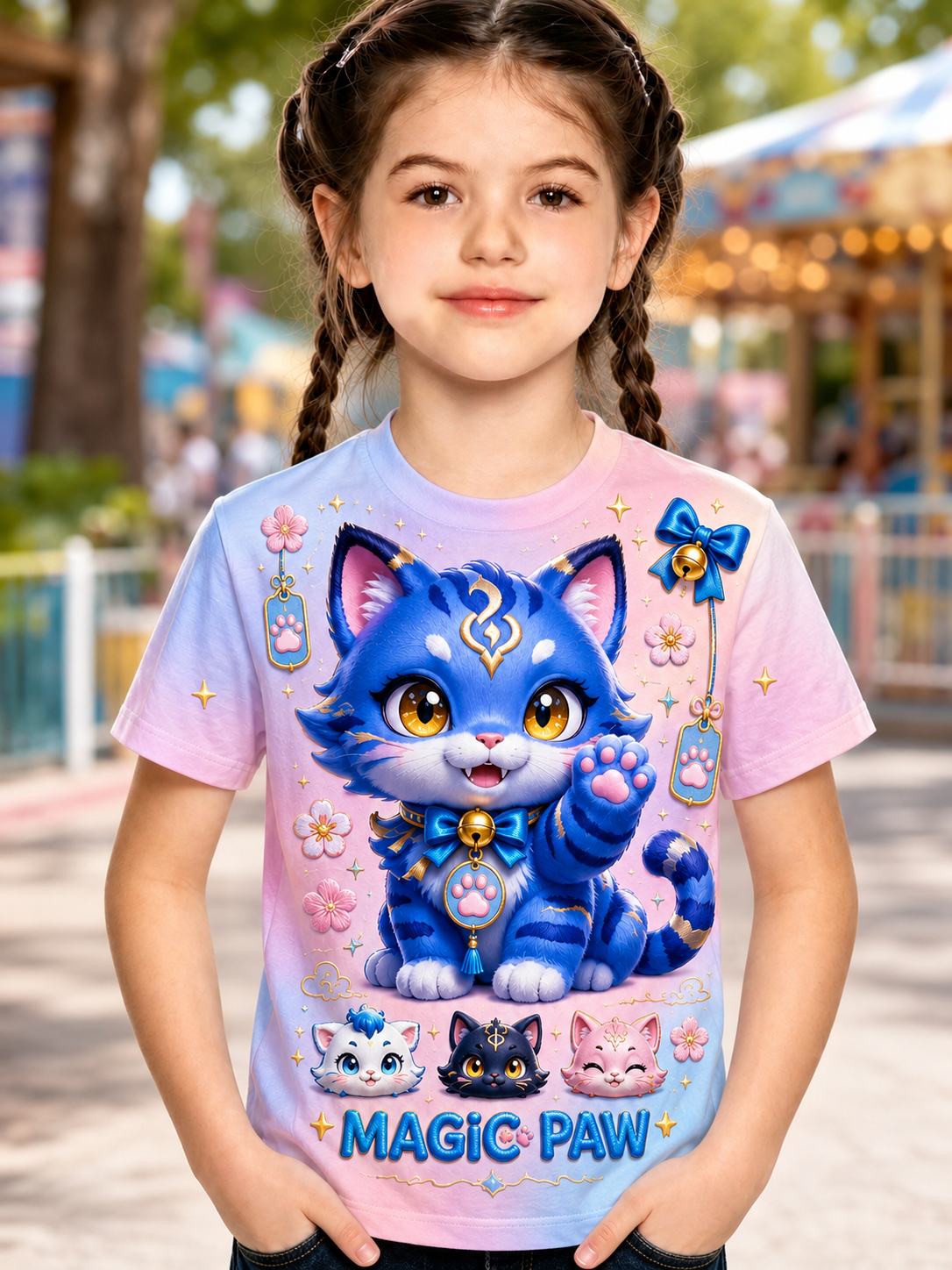 Kpop Demon Hunters Print Short Sleeve T-Shirt