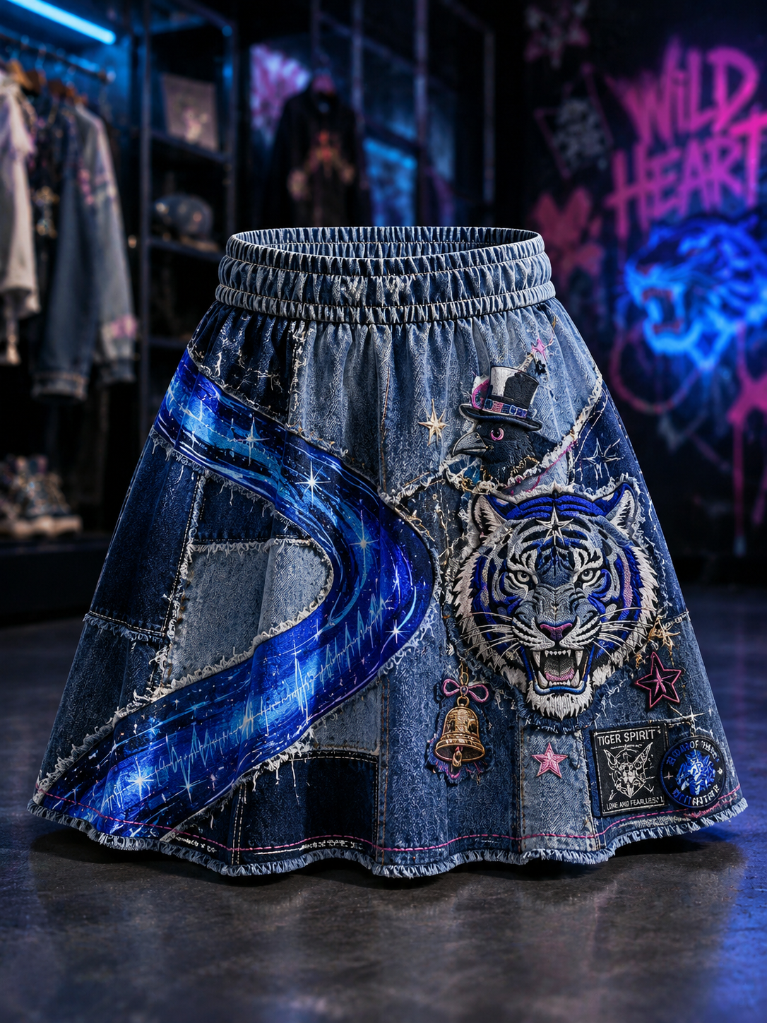 Kpop Demon Hunters Art Printed Irregular Skirt