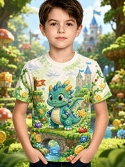 Super Mario Bros Print Short Sleeve T-Shirt
