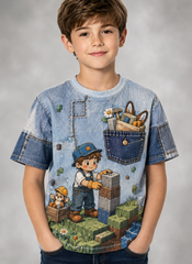 Minecraft Print Short Sleeve T-Shirt