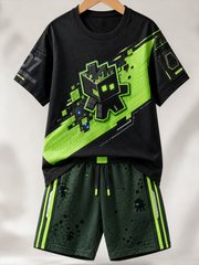 Minecraft Short-Sleeve Shirt Set
