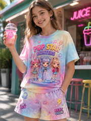 Kpop Demon Hunters Short-Sleeve Shirt Set