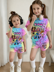 Kpop Demon Hunters Short-Sleeve Shirt Set