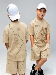 Children's Animals Short-Sleeve Shirt Set