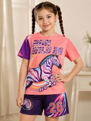 Children's Animals Short-Sleeve Shirt Set