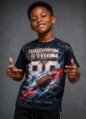 Children's Sporty Style Print Short Sleeve T-Shirt