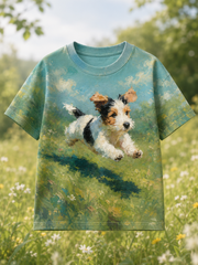 Interesting Animals Print Short Sleeve T-shirt