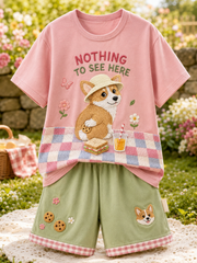 Interesting Animals Short-Sleeve Shirt Set