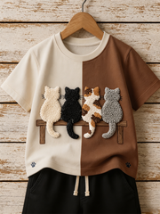 Interesting Animals Print Short Sleeve T-Shirt