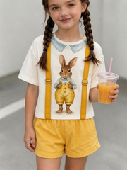 Children's Fun Animals Short-Sleeve Shirt Set