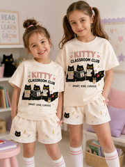 Back-To-School Season Short-Sleeve Shirt Set