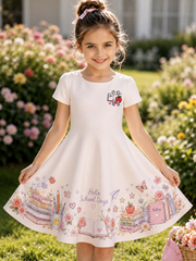 Children's School Entrance Season Art Print Casual Dress