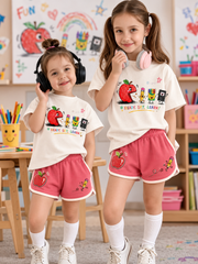 Children's School Entrance Season Short-Sleeve Shirt Set