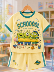Children's School Entrance Season Short-Sleeve Shirt Set