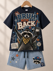 Children's School Entrance Season Short-Sleeve Shirt Set