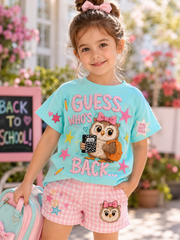 Back-To-School Season Short-Sleeve Shirt Set