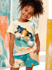 Children's Animals Short-Sleeve Shirt Set