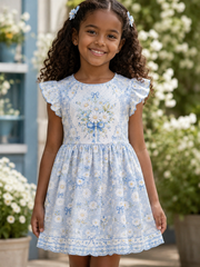 Children's Flowers Art Casual Dress