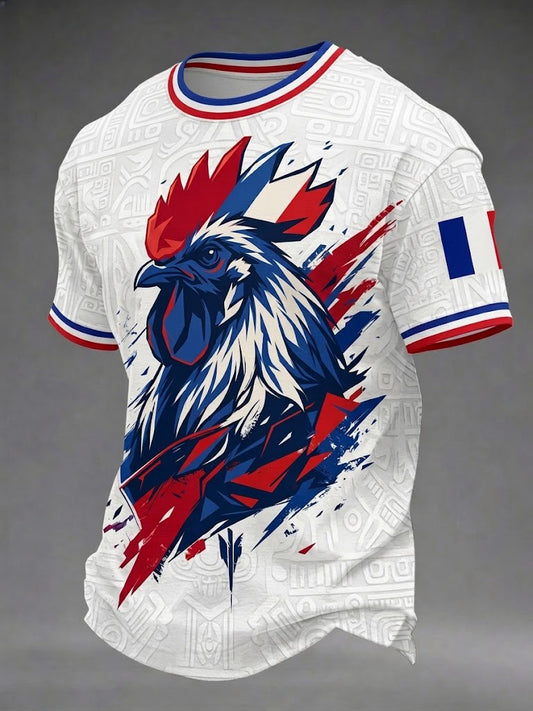 T-shirt imprimé pour hommes, modèle France