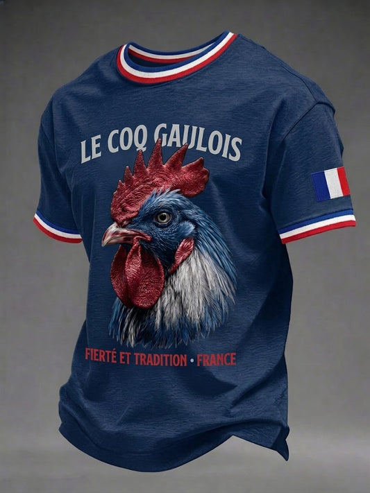 T-shirt imprimé pour hommes, modèle France