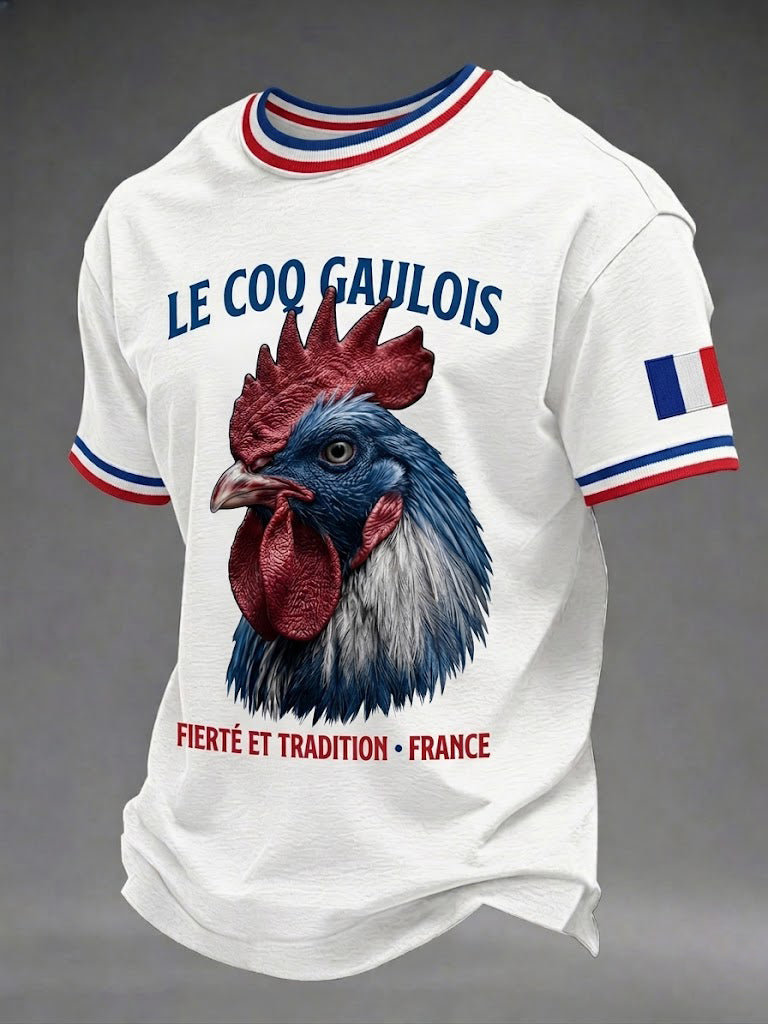 T-shirt imprimé pour hommes, modèle France