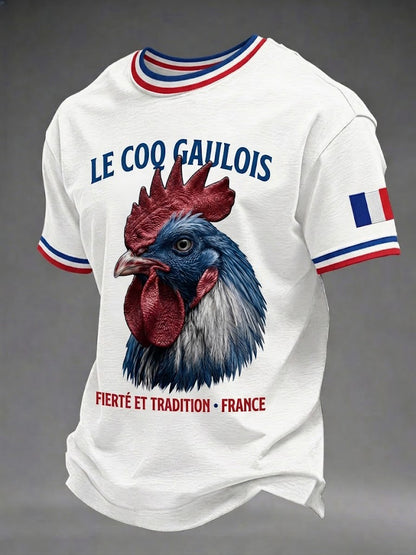 T-shirt imprimé pour hommes, modèle France