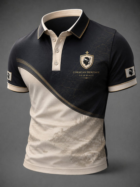 Chemise pour homme à imprimé du drapeau de la Corse