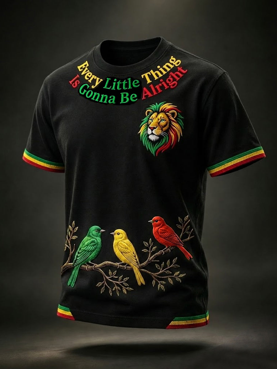 T-shirt décontracté rétro reggae pour homme