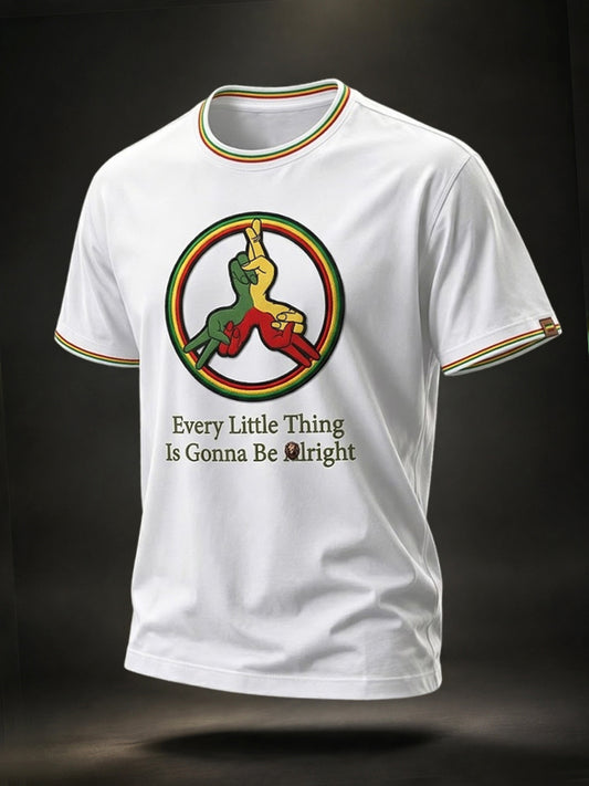 Rétro Every Little Thing Is Gonna Be Alright T-shirt décontracté pour hommes